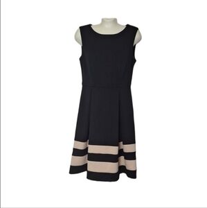 Calvin Klein Black Fit and Flare Midi Dress